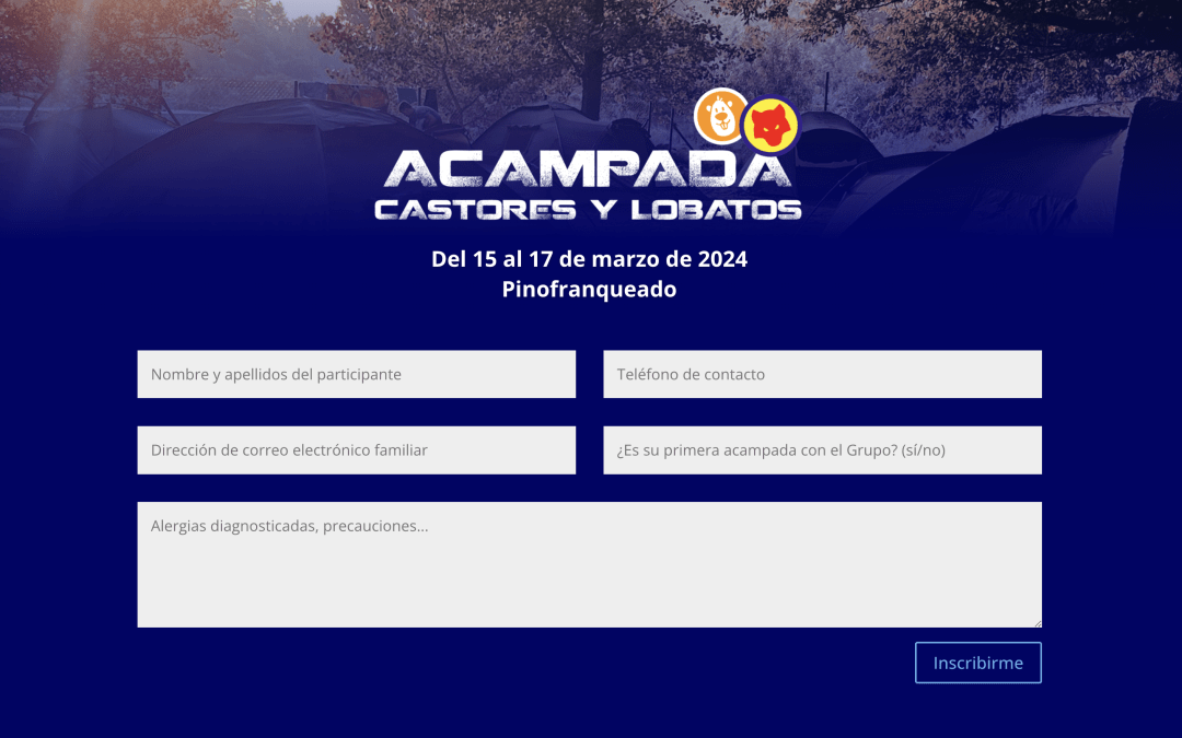Todo listo para la Acampada de Castores y Lobatos